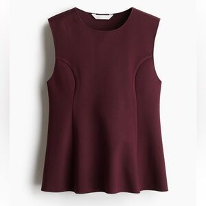 H&M Burgundy Sleeveless Top
